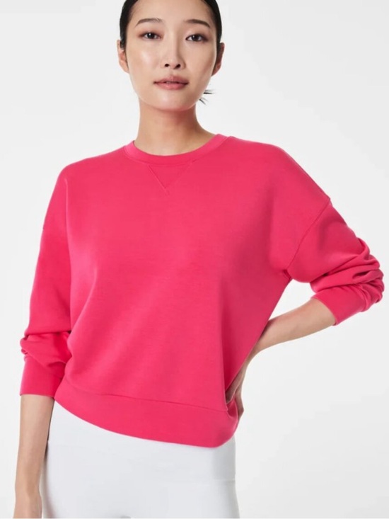 SPANX Tops - Spanx Air Essentials Cerise Hot Pink Sweatshirt